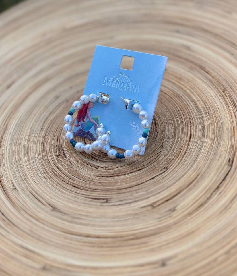 گوشواره نیم حلقه ای مروارید طبیعی