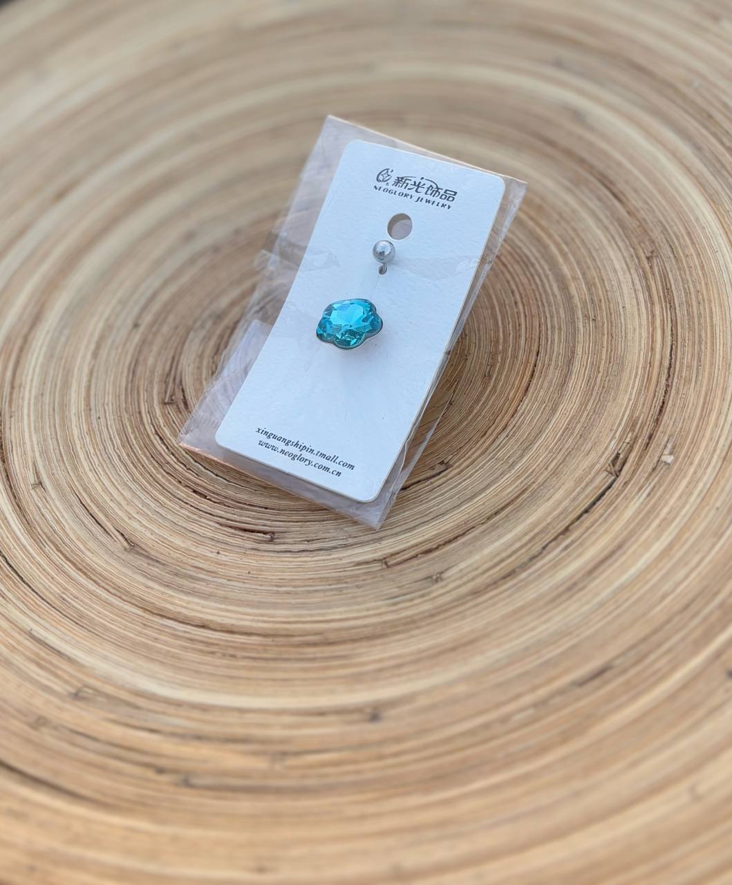 پیرسینگ ناف نگین زیرکنیا آبی