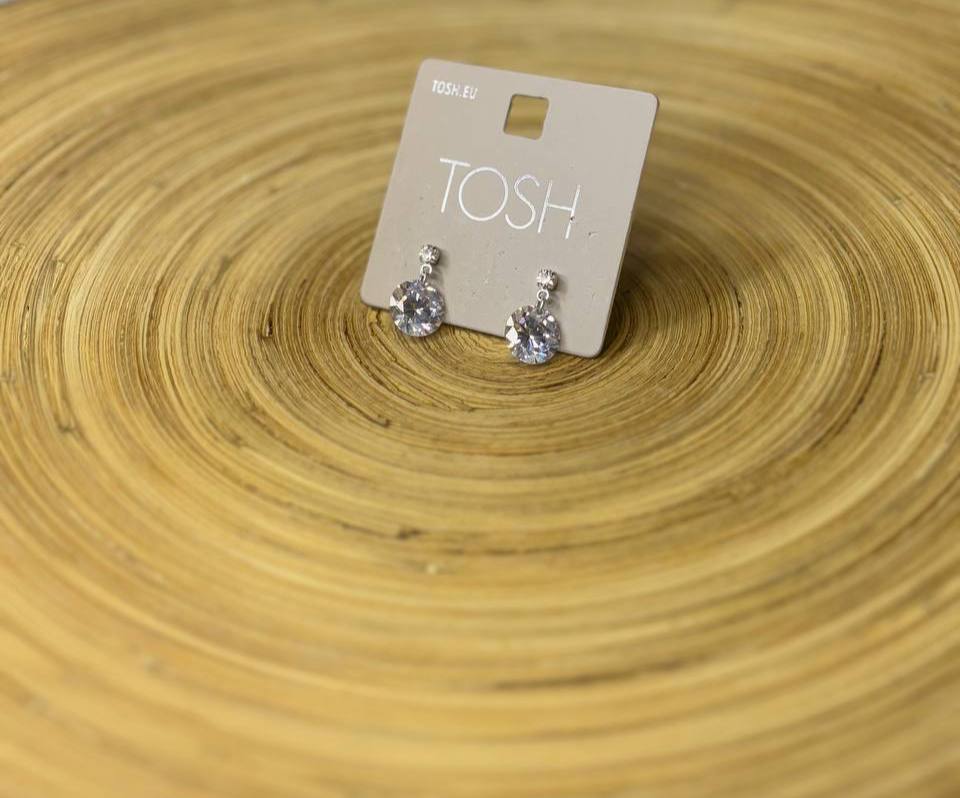 گوشواره میخی تکی نگین سواروسکی