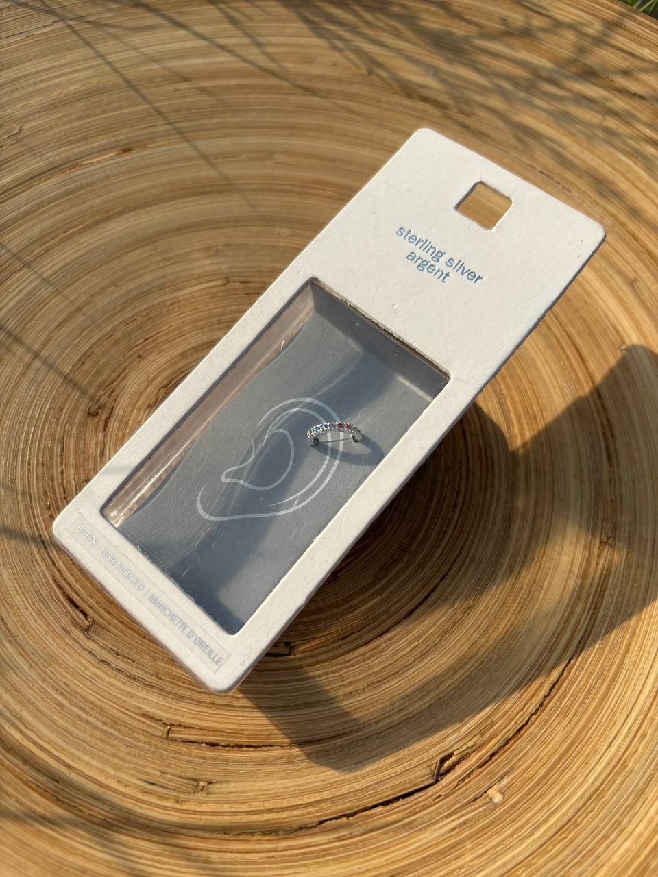 ایرکاف تکی نگین رنگی زیرکنیا آبکاری نقره