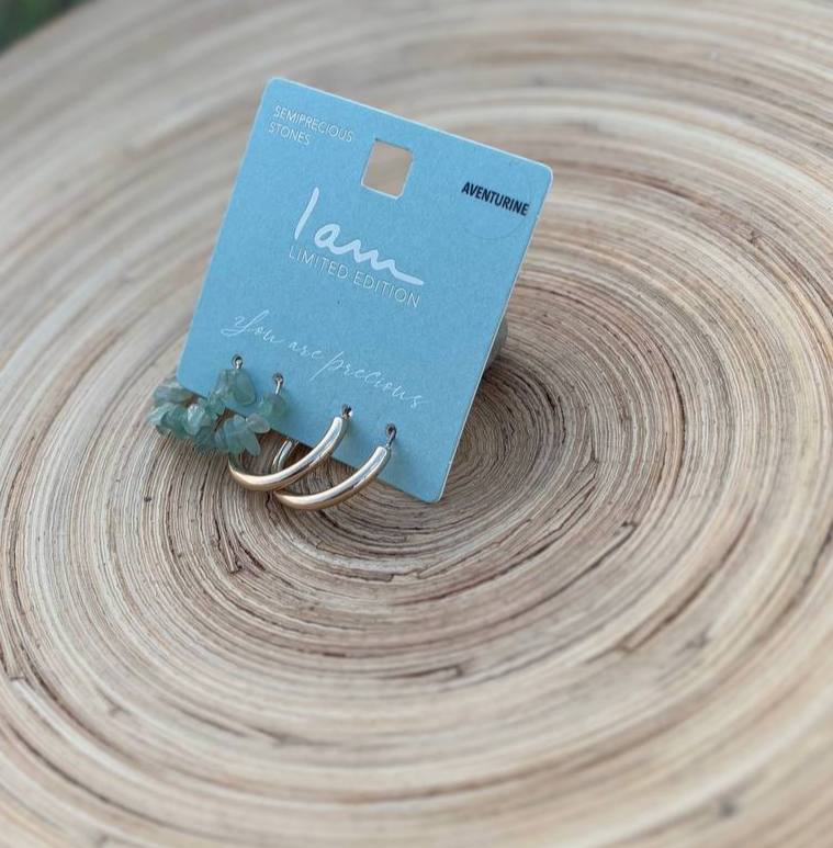 گوشواره نیم حلقه ای دوجفتی