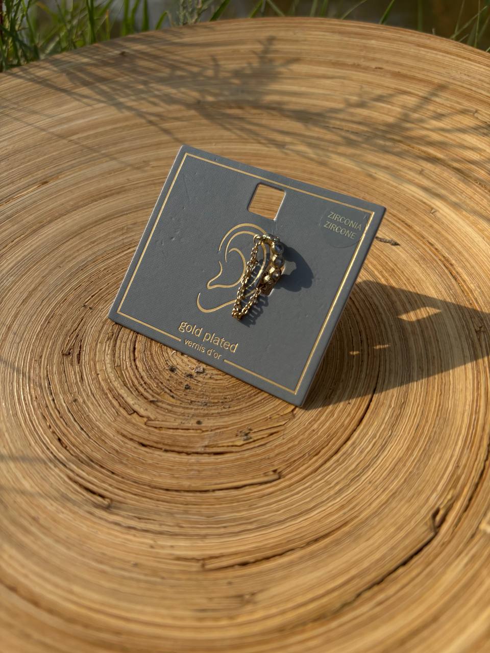 ایرکاف آویزدار نگین زیرکنیا آبکاری طلا