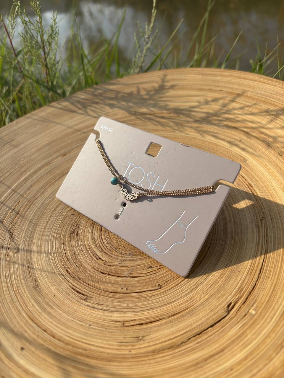 پابند زنجیری دو تایی طلایی