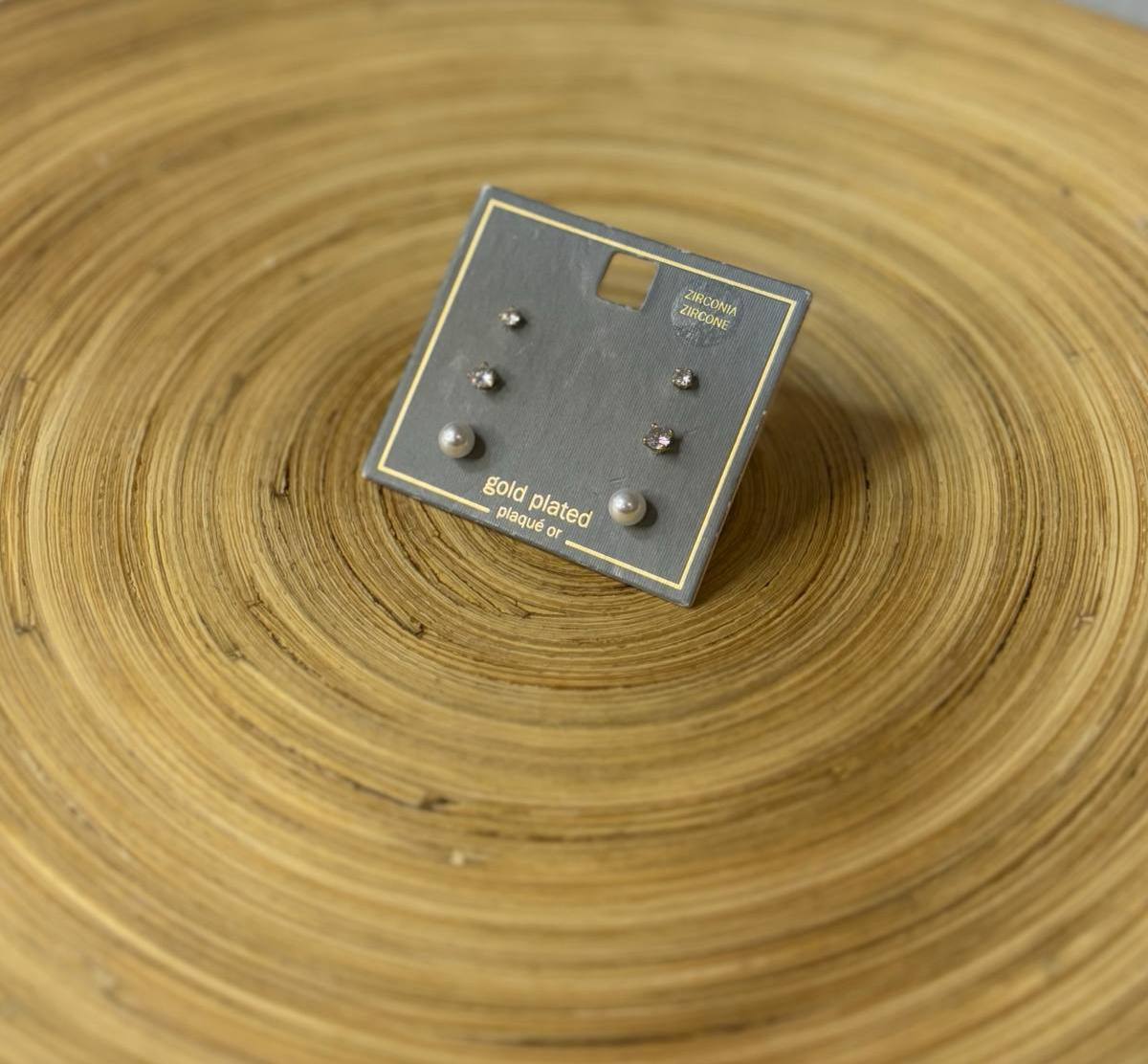 گوشواره میخی پک دار 3 تایی