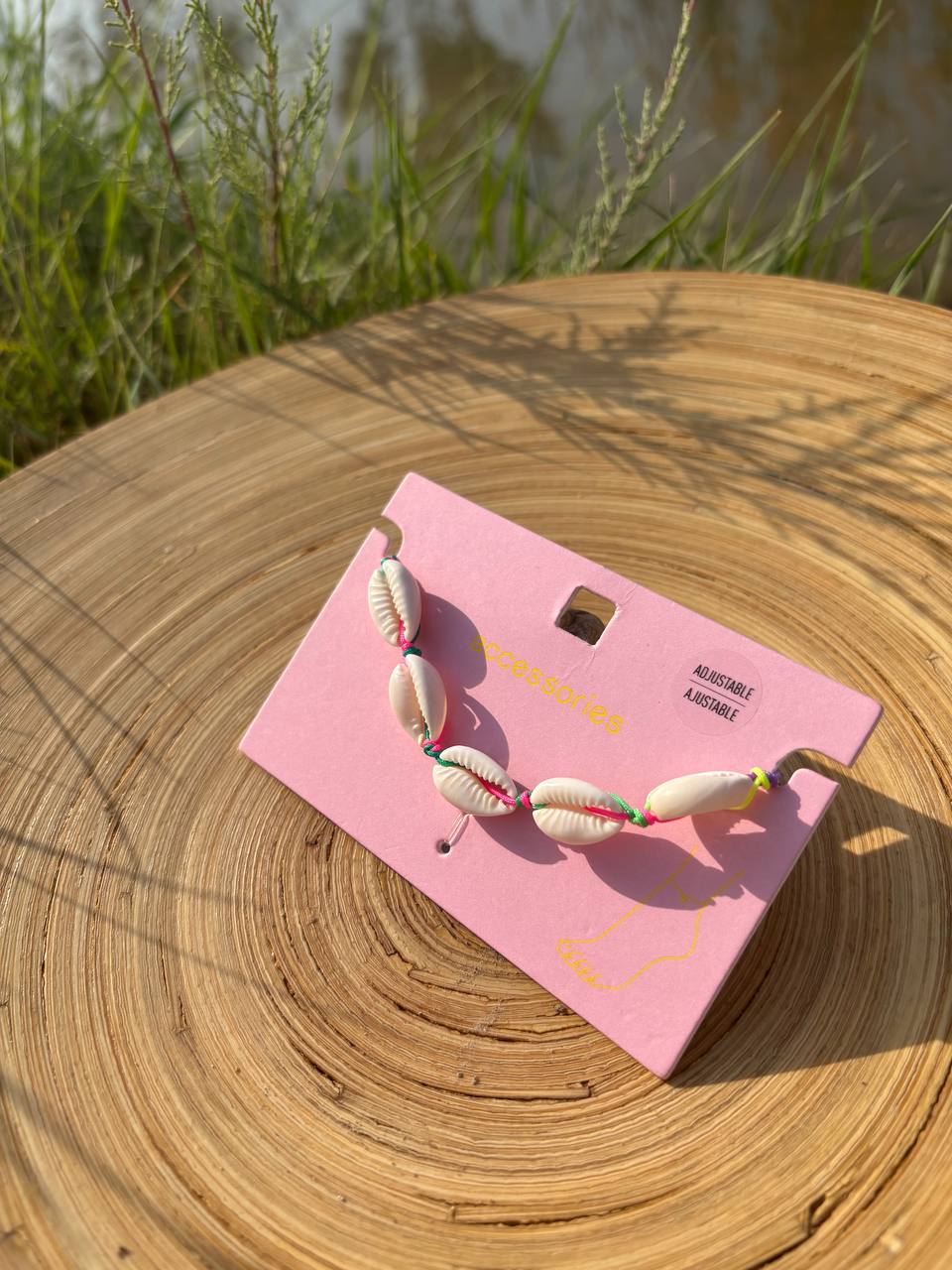 پابند زنجیری تکی نخی صدفی