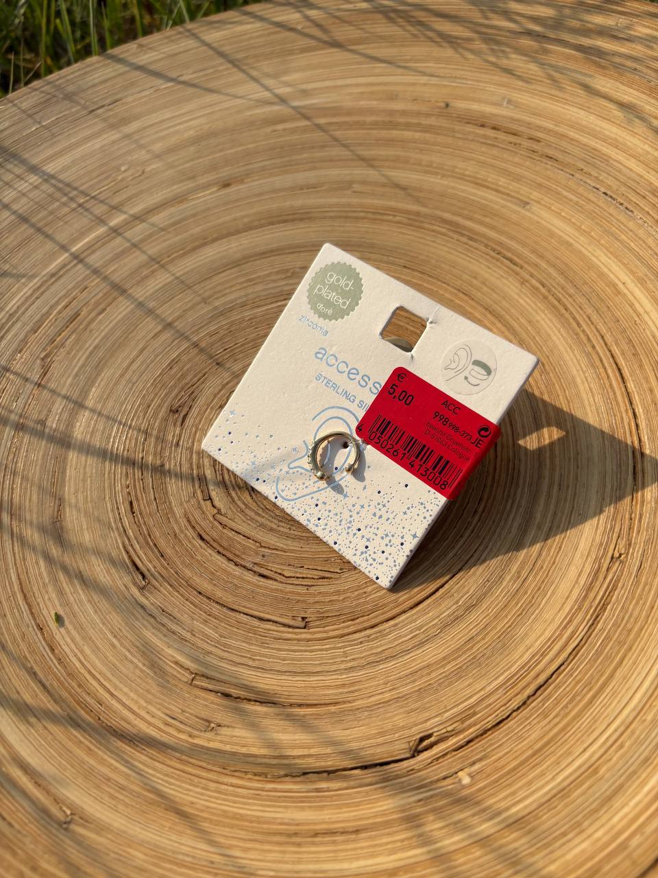 ایرکاف تکی نگین زیرکنیا آبکاری طلا