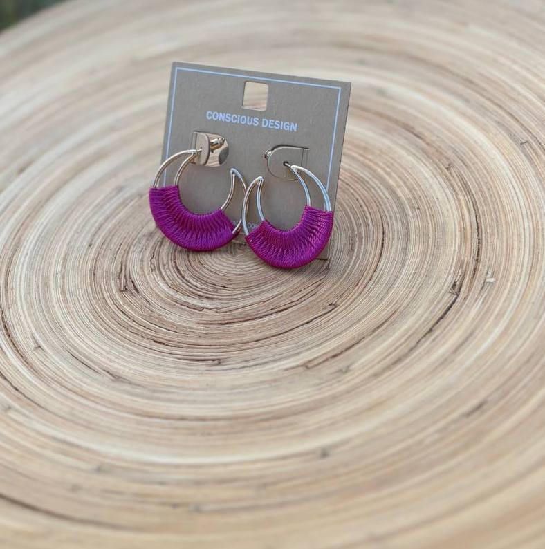 گوشواره نیم حلقه ای نخ پیچ