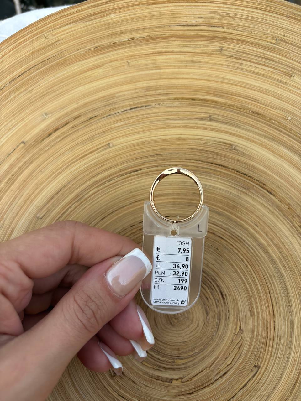 انگشتر طلایی نگین زیرکنیا آبکاری طلا سایز L