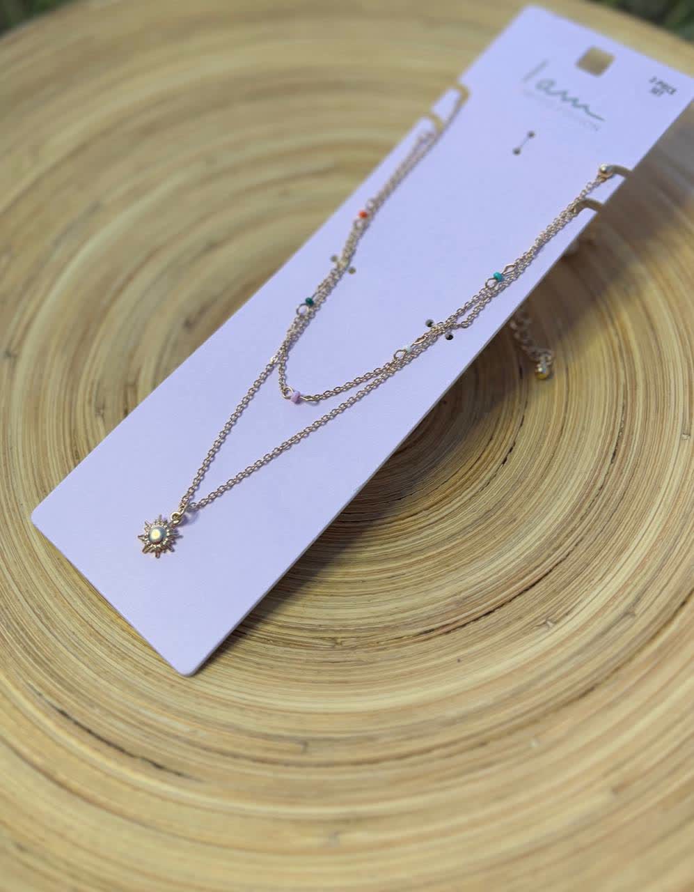 گردنبند زنجیری دوتایی