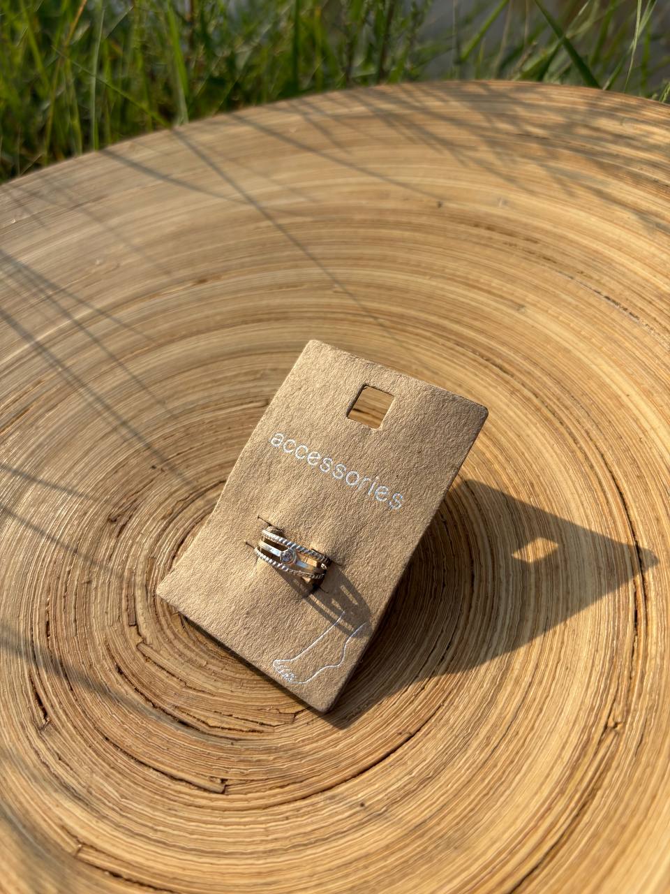 انگشتر پا نگین دار زیرکنیا آبکاری نقره